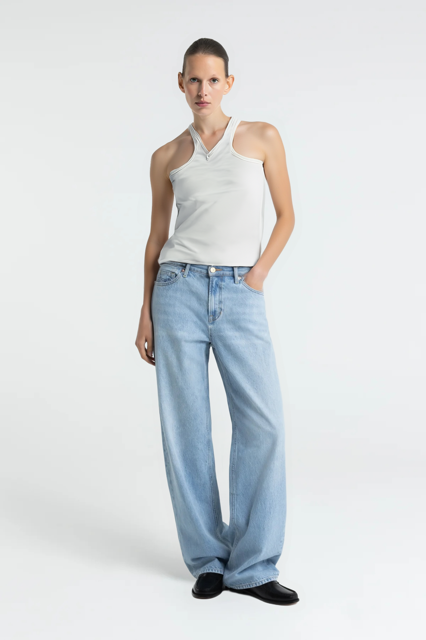 White Halter-Neck Top