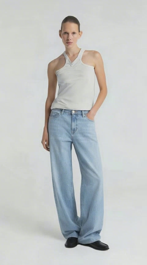 White Halter-Neck Top